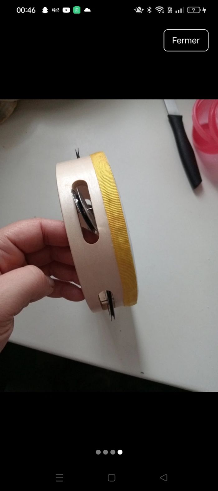 Tambourin en bois - photo numéro 4