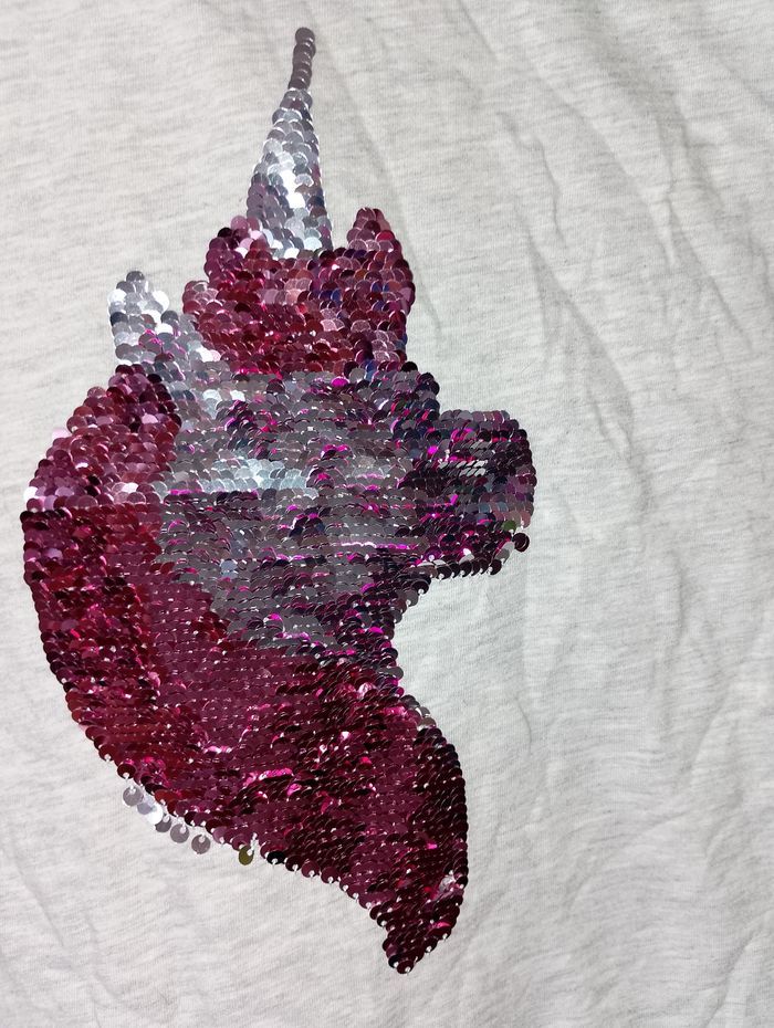 T shirt Kiabi 12 ans tête de licorne - photo numéro 4