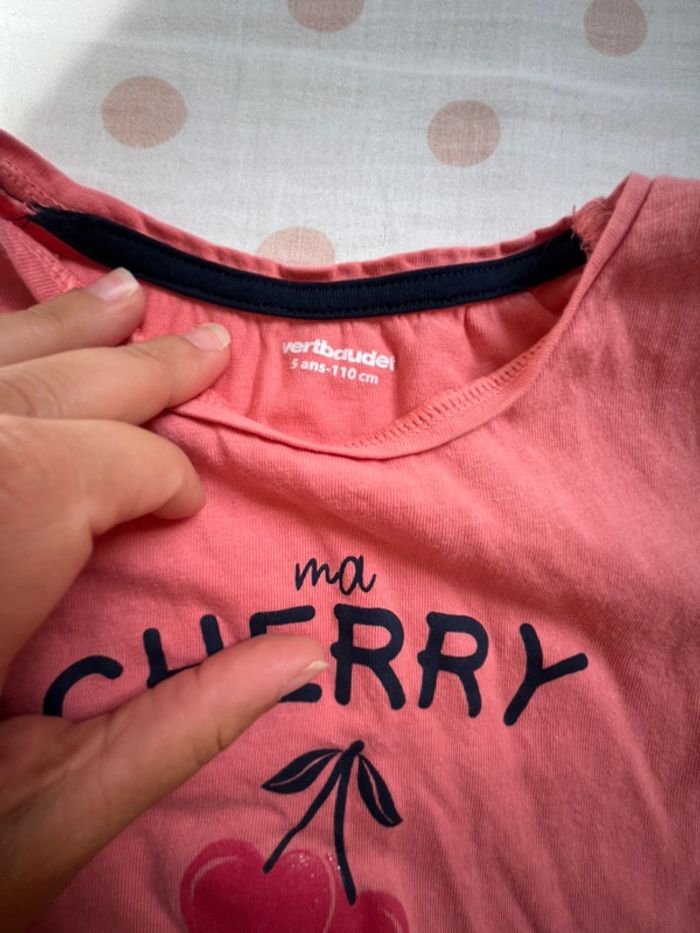 Teeshirt rose orange 5ans - photo numéro 2