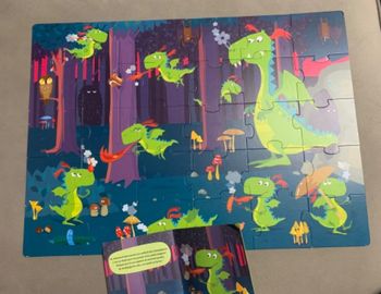 Puzzle + livre dragons