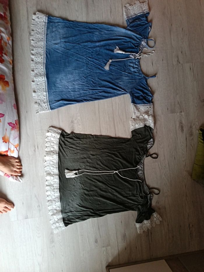 Haut top tunique dentelle femme épaule dénudées taille 42 XL a 44 XXL - photo numéro 10