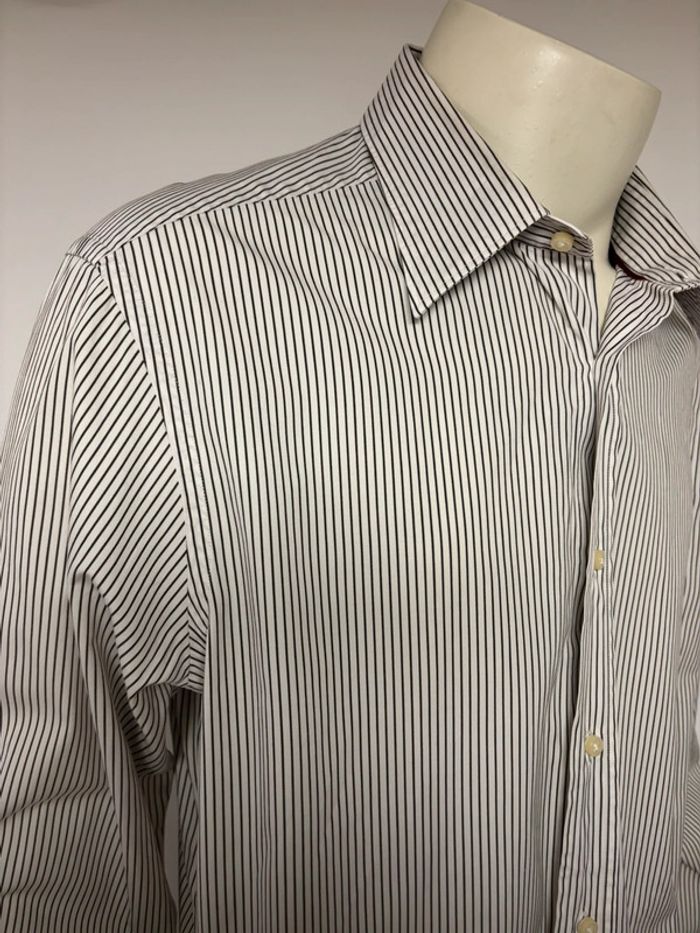 Chemise Massimo Dutti blanche à rayures noires - Taille XXL - photo numéro 5
