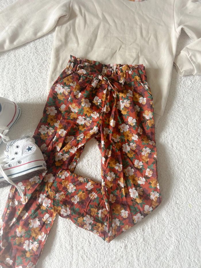 Ensemble créatrice sweat pantalon et noeud liberty 7 ans - photo numéro 3