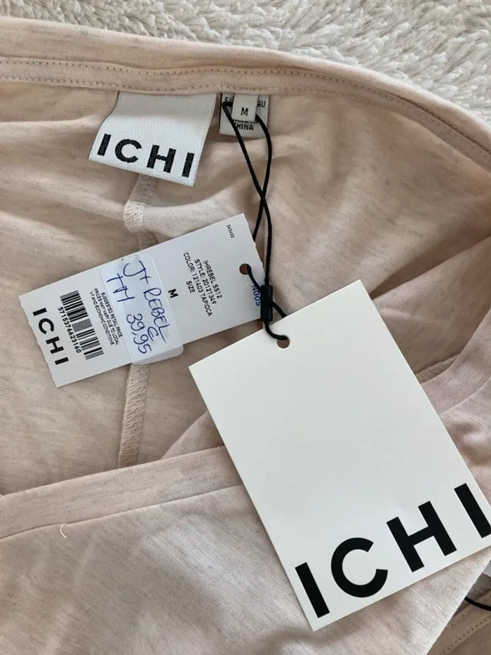 T-shirt crème Ichi neuf M - photo numéro 4