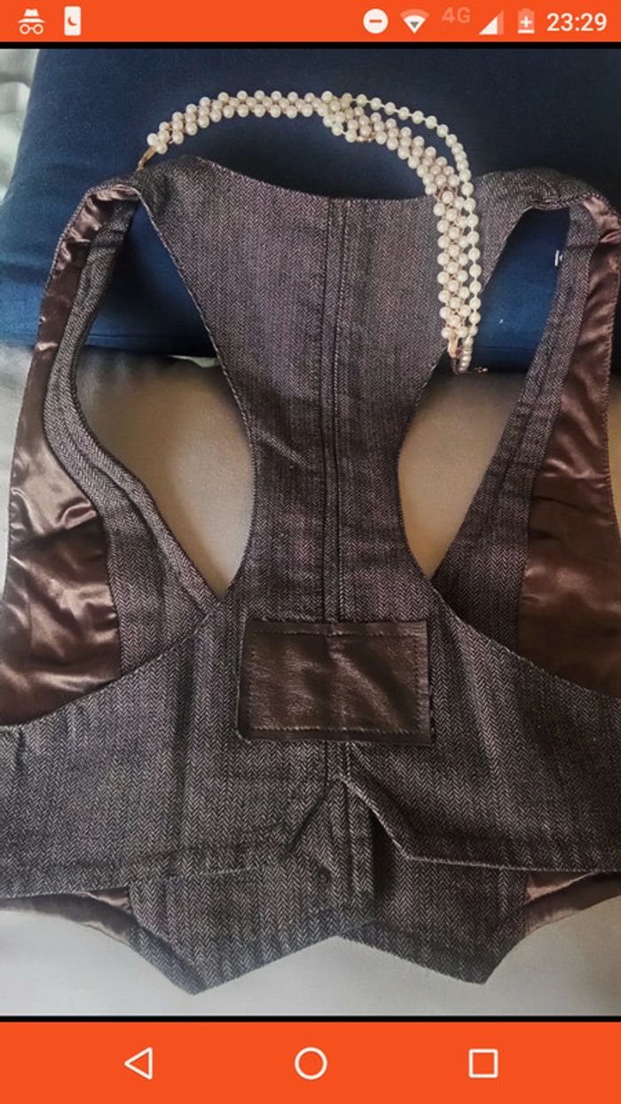 Gilet sexy barman Cache cache - photo numéro 3