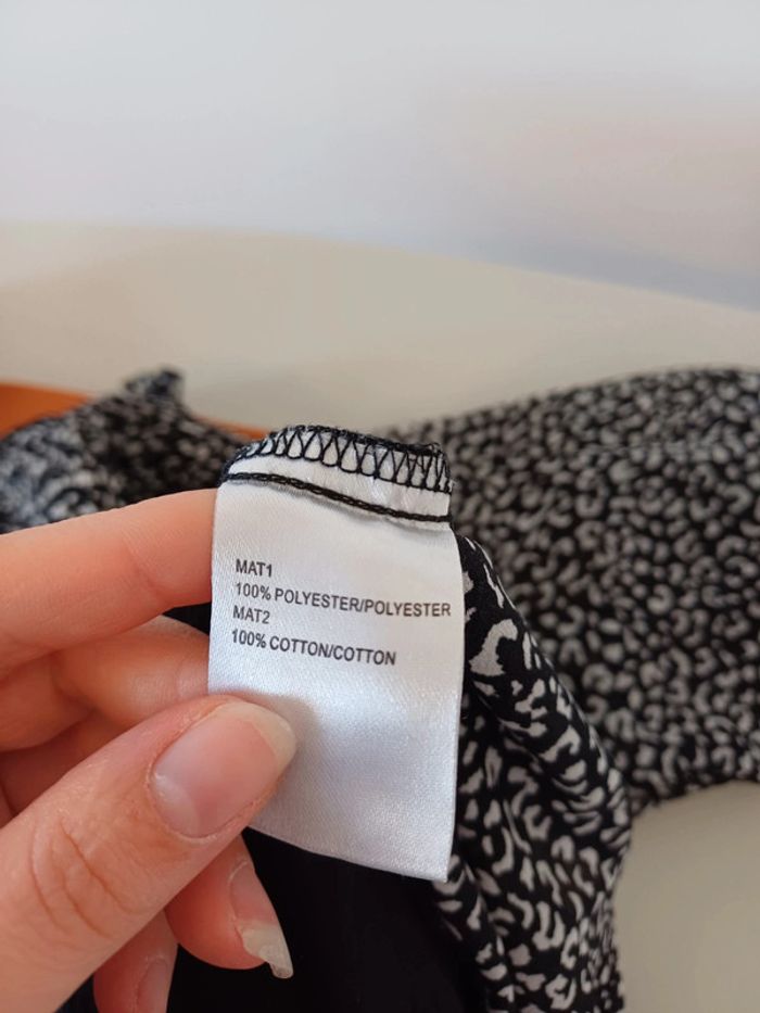 Blouse noire à imprimé Léopard Majolica taille M 38 - photo numéro 11