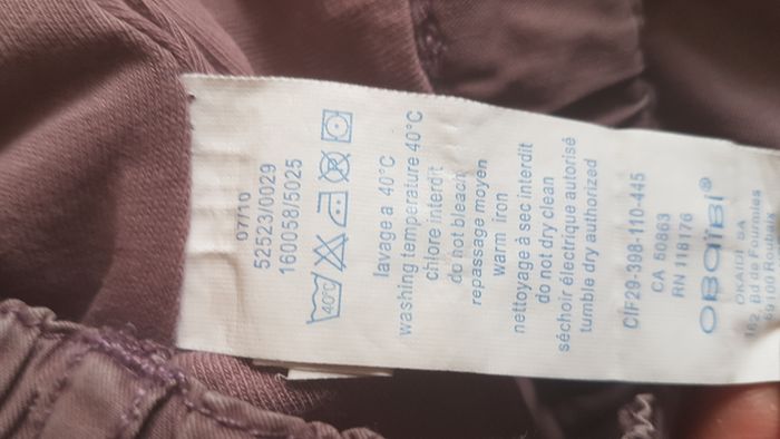 Pantalon cargo bébé fille 6 mois marron Obaïbi - photo numéro 3