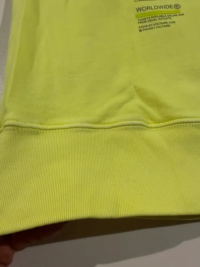 Sweat jaune fluo zadig et voltaire - photo numéro 7