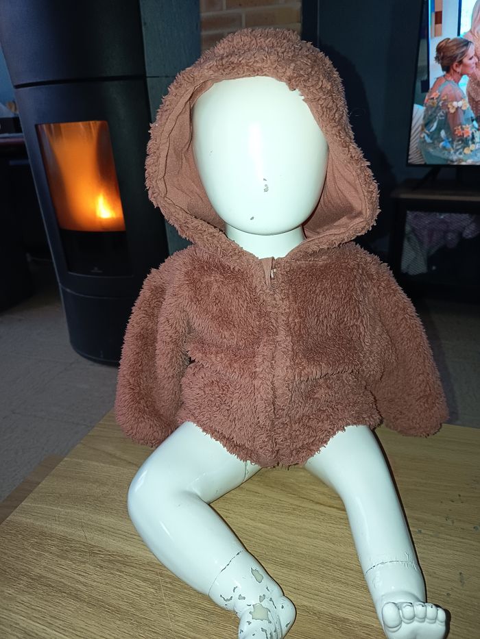 Manteau pilou pilou rose