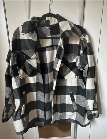 Surchemise blanc noir H&M M