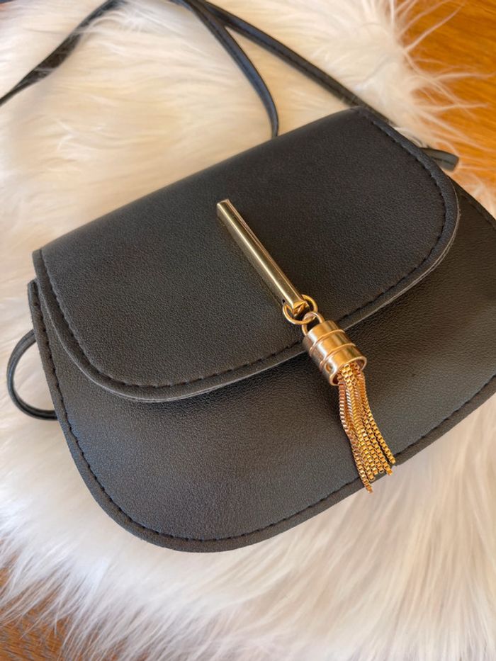 Petit sac à main cuir noir - photo numéro 2