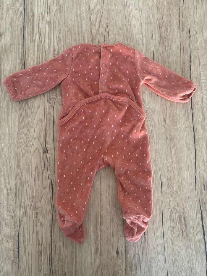 Pyjama rose In extenso 56 cm 3 mois