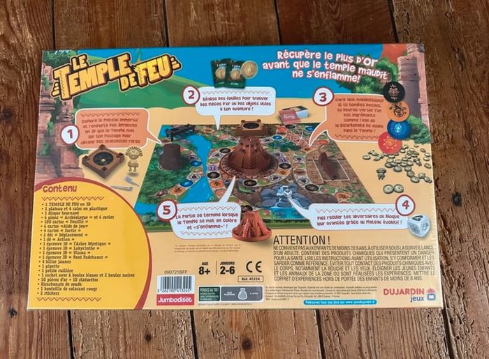 NEUF sous blister jeu de société Le Temple de Feu Dujardin maudit or aventure - photo numéro 2