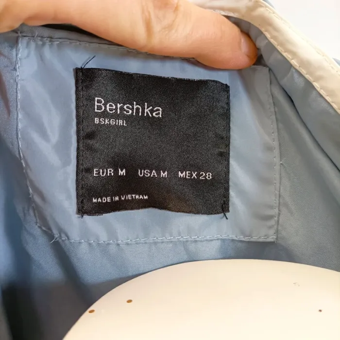 Coupe-vent Bershka taille M poche kangourou - bleu jaune blanc A1001 - photo numéro 12