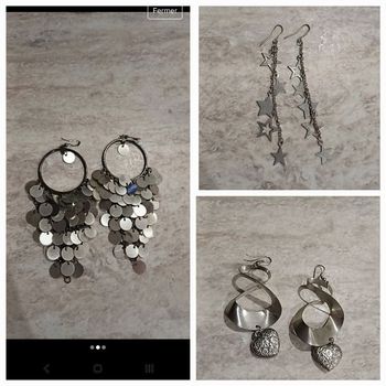 Lot 3 boucles d'oreilles femme