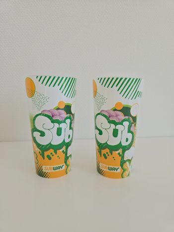 Verres en plastique Subway