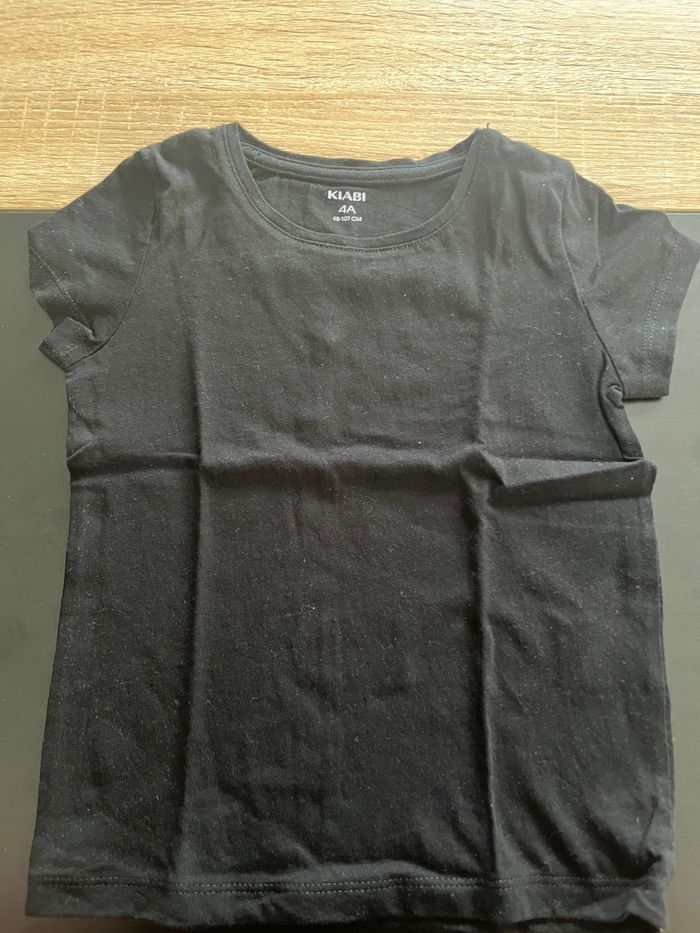 T shirt manches courtes noir uni kiabi fille 4 ans