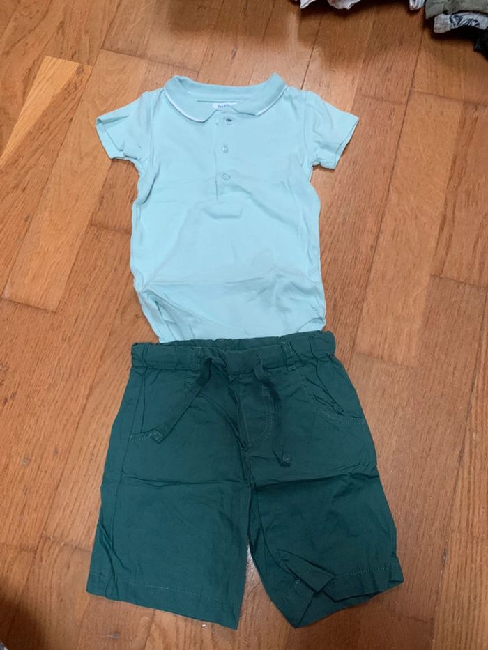 Ensemble body manche courte et short 9 mois bout’chou