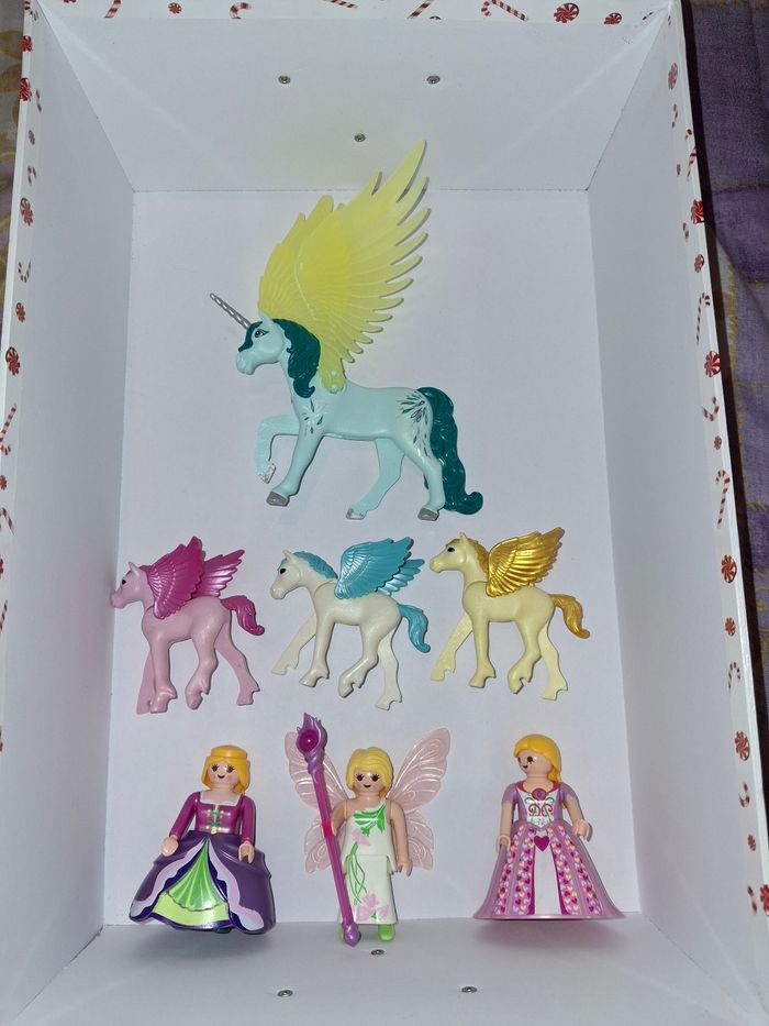 Lot playmobil chevaux pegase princesses fée