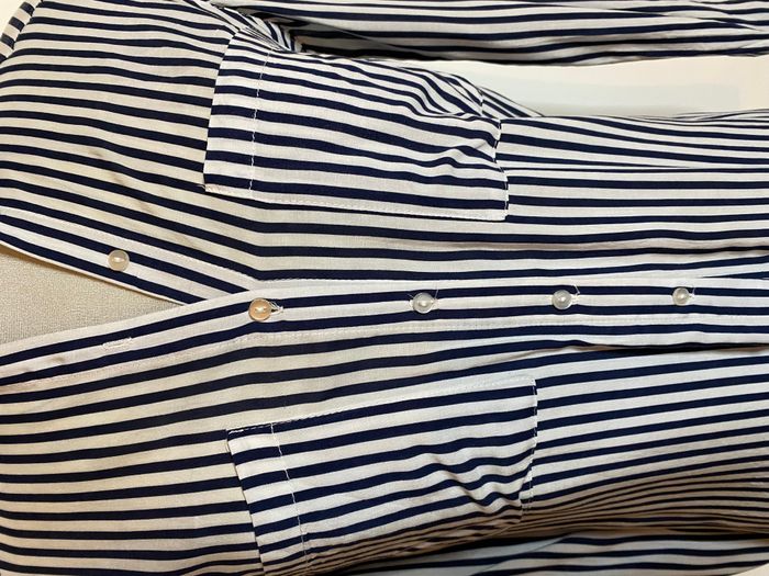 Chemise à rayures blanc/marine T36 Pimkie - photo numéro 3