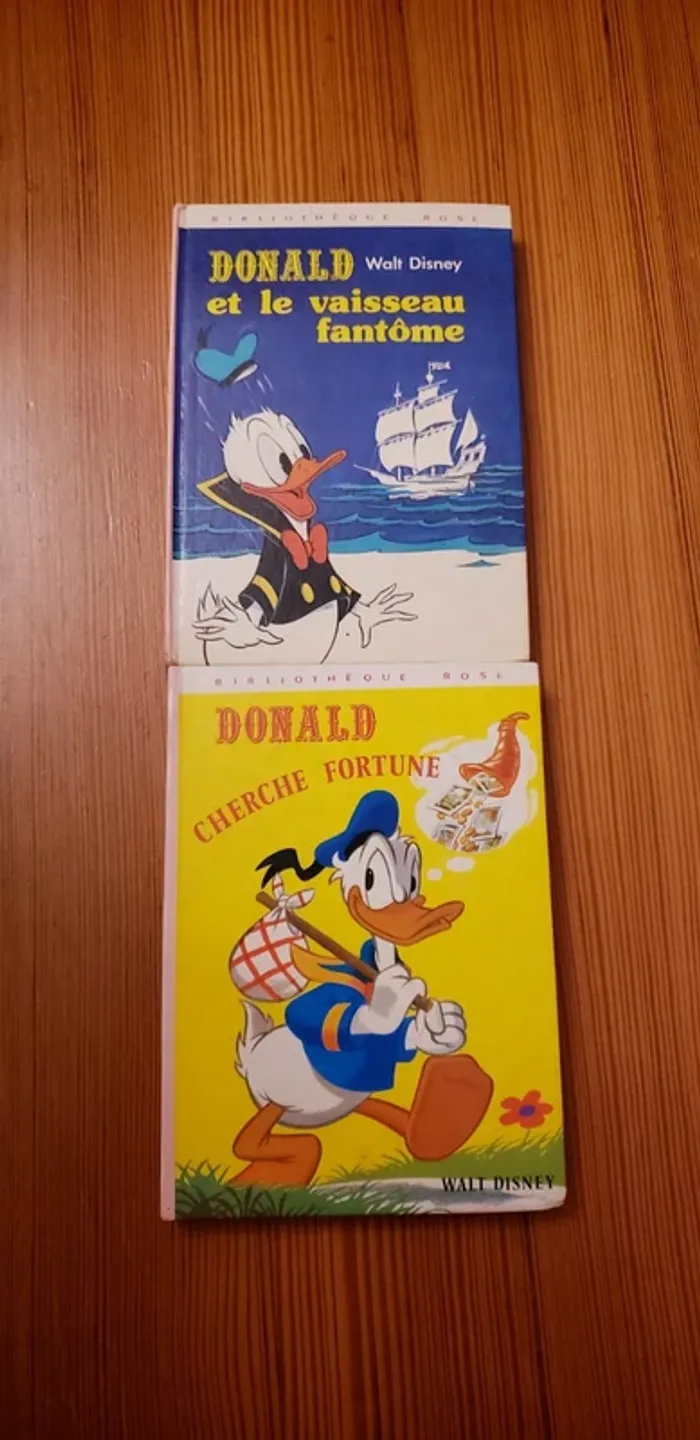 Lot de 2 livres bibliothèque rose Donald Walt Disney