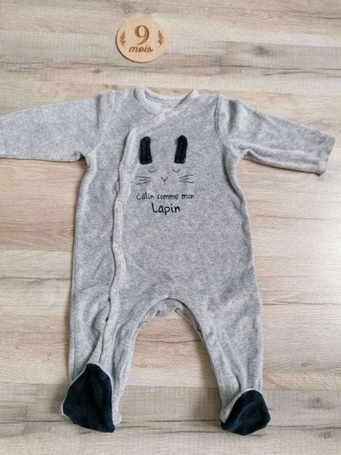 Pyjama velour 9mois