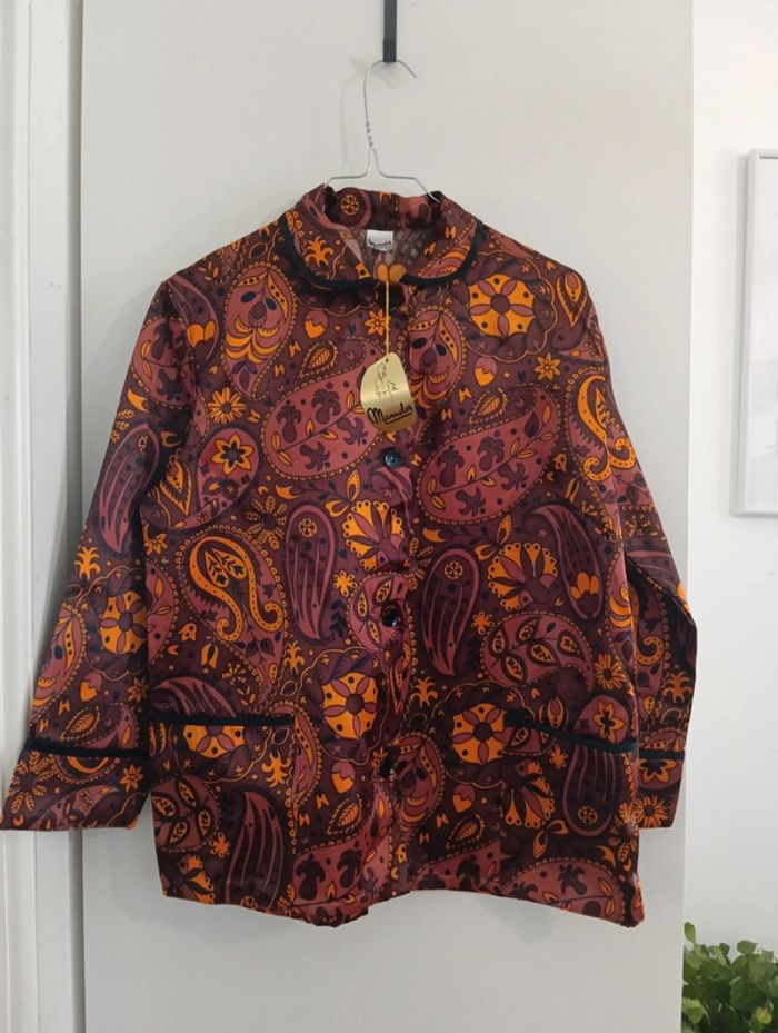 Veste chemise vintage/ haut de pyjama - photo numéro 2