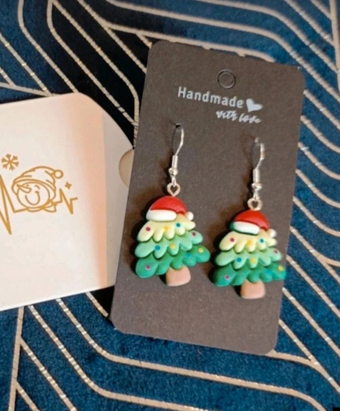 Boucles d'oreilles noël sapin de noël