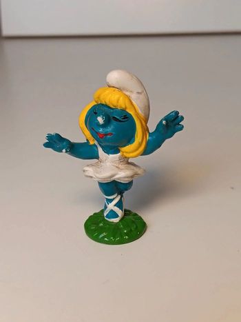 Figurine vintage Schtroumpfette schleich 4 W.germany