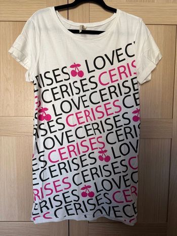 Tee shirt long blanc Le Temps Des Cerises t.m
