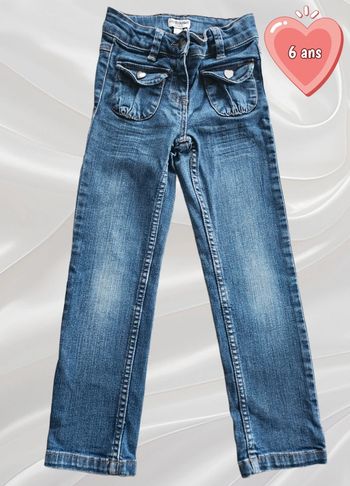 Pantalon jean bleu fille 6 ans