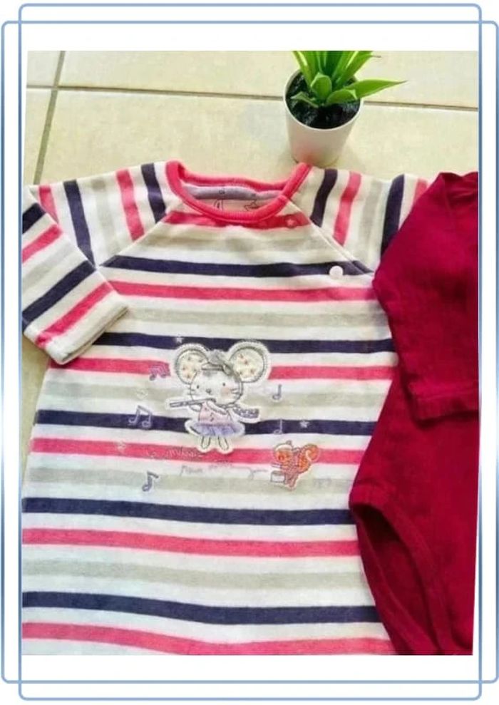 Ensemble Bodie et Pyjama Velours Sergent Major - Taille 6 mois 💕 - photo numéro 4