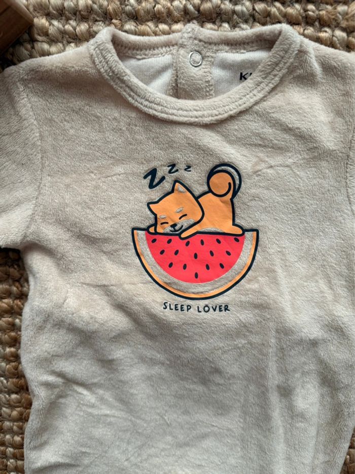 Pyjama velours Kiabi 3mois / 60cm - photo numéro 2