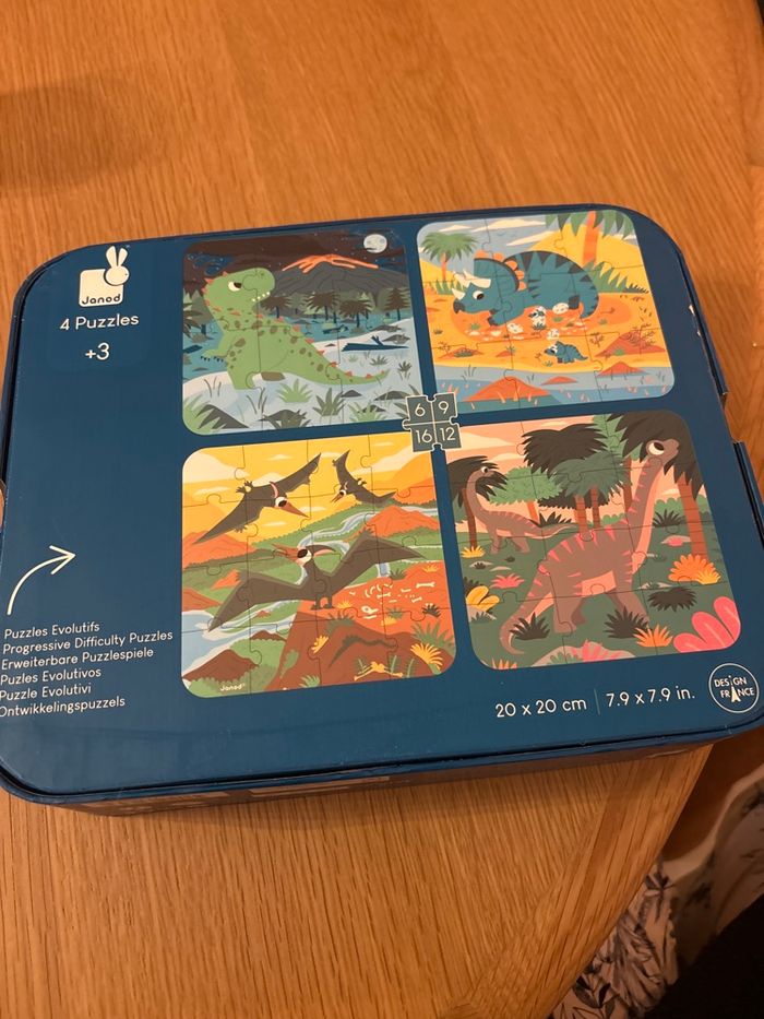 Coffret - 4 puzzles évolutifs dinosaures - photo numéro 6
