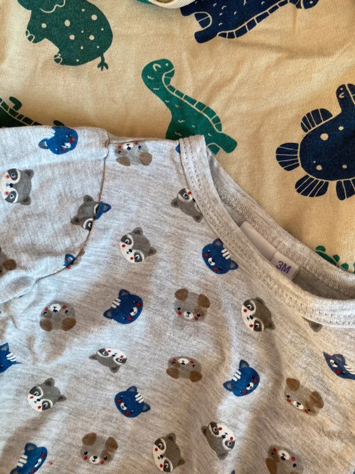 Lot tee shirt manches longues 3 mois