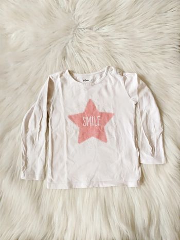Tee-shirt manches longues fille 3 ans motif Smile Etoile