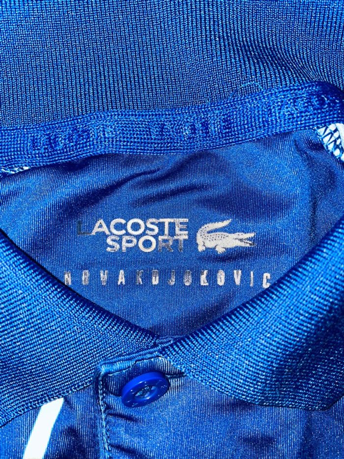 Polo Lacoste Sport Bleu Novak Djokovic 🔵 - photo numéro 6