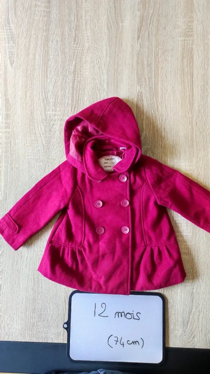 manteau taille 12 mois