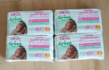 4 paquets de couches Love and green taille 3