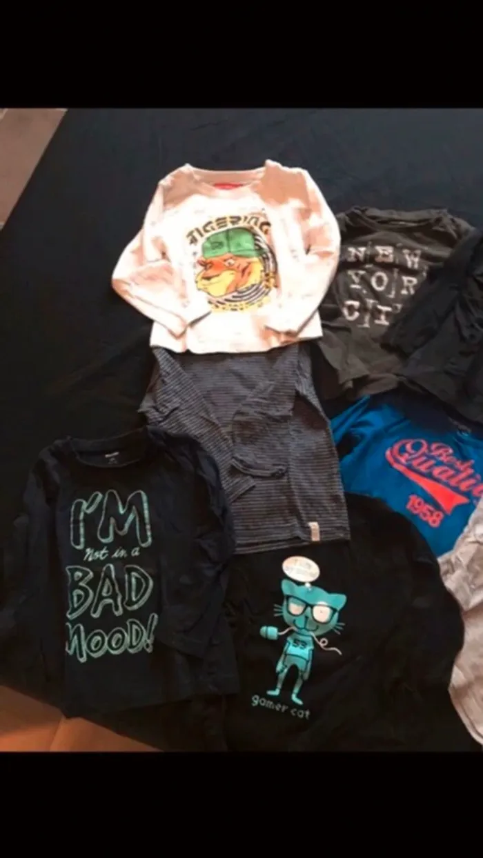 11 t-shirt manches longues taille 4 ans - photo numéro 2