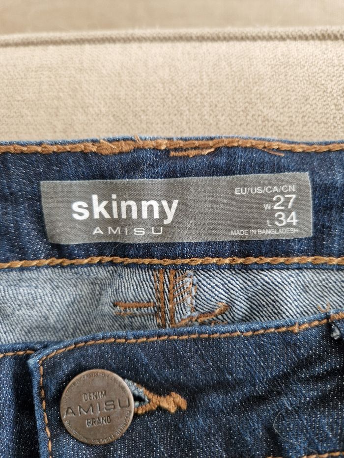 Jeans bleu marine skinny Amisu - photo numéro 9