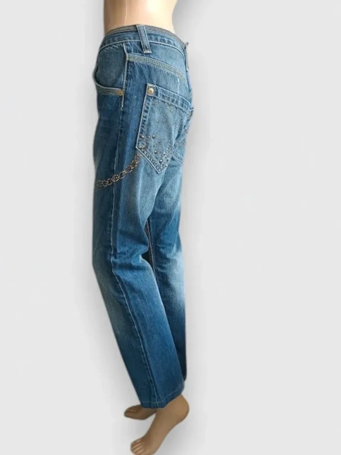 Jean Pinko vintage y2k , coupe straight  ,taille basse , 100 % coton - photo numéro 5