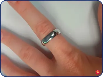 Bague argentée en acier inoxydable