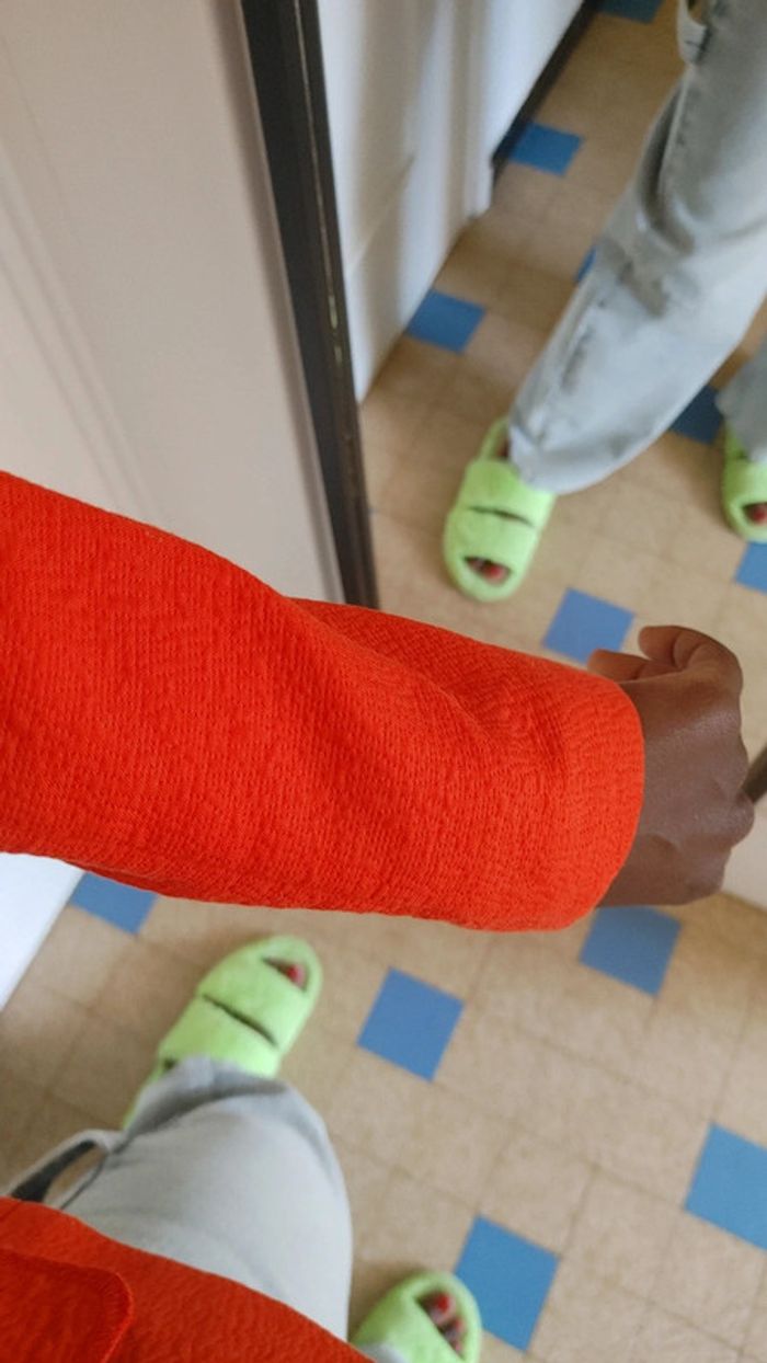 Magnifique veste courte orange - photo numéro 7