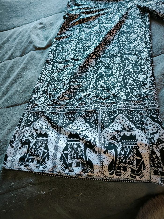 Pantalon fluide été motifs éléphant - photo numéro 2