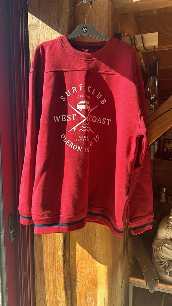 Sweat rouge surf club Oleron XL