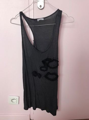 Débardeur perles 38 noir