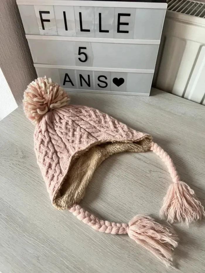 Bonnet chaud doublé 4-5 ans