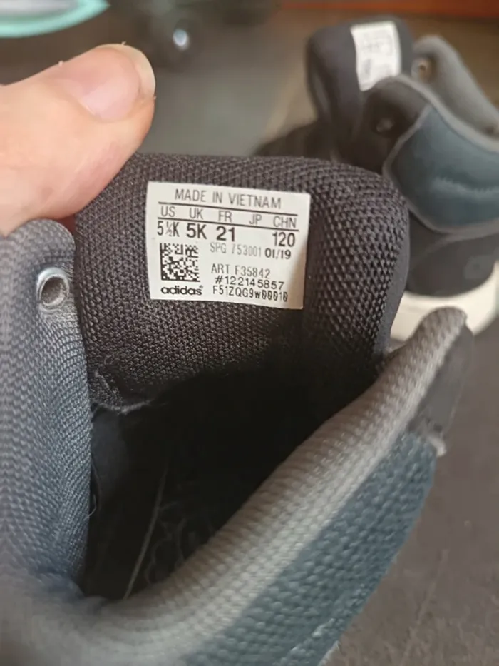 Baskets montantes noires Adidas Hoops mid 2.0 21 - photo numéro 5
