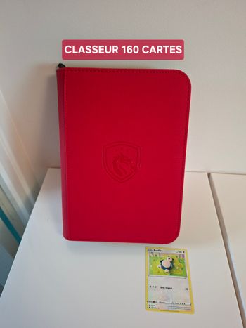 Classeur cartes Pokémon capacité 160 pochettes de rangement premium rouge 🟥